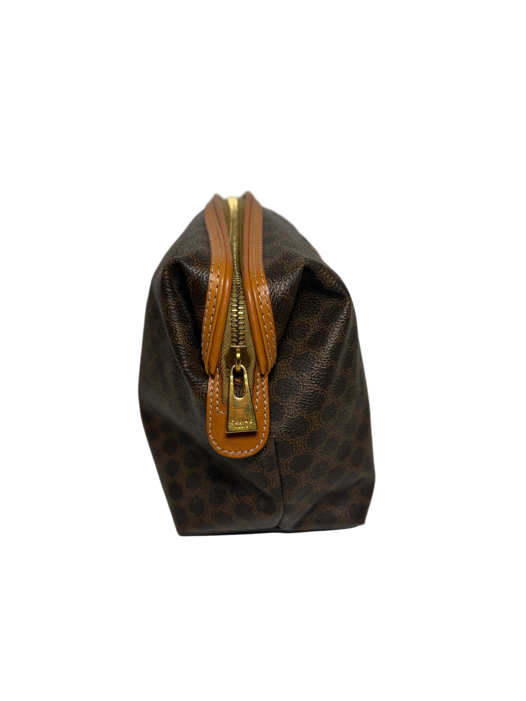 Celine Macadam pouch in beige and brown leather