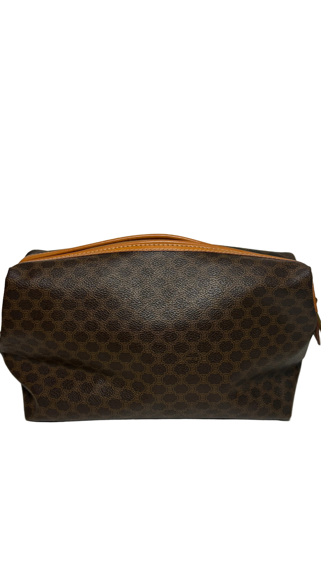 Celine Macadam pouch in beige and brown leather