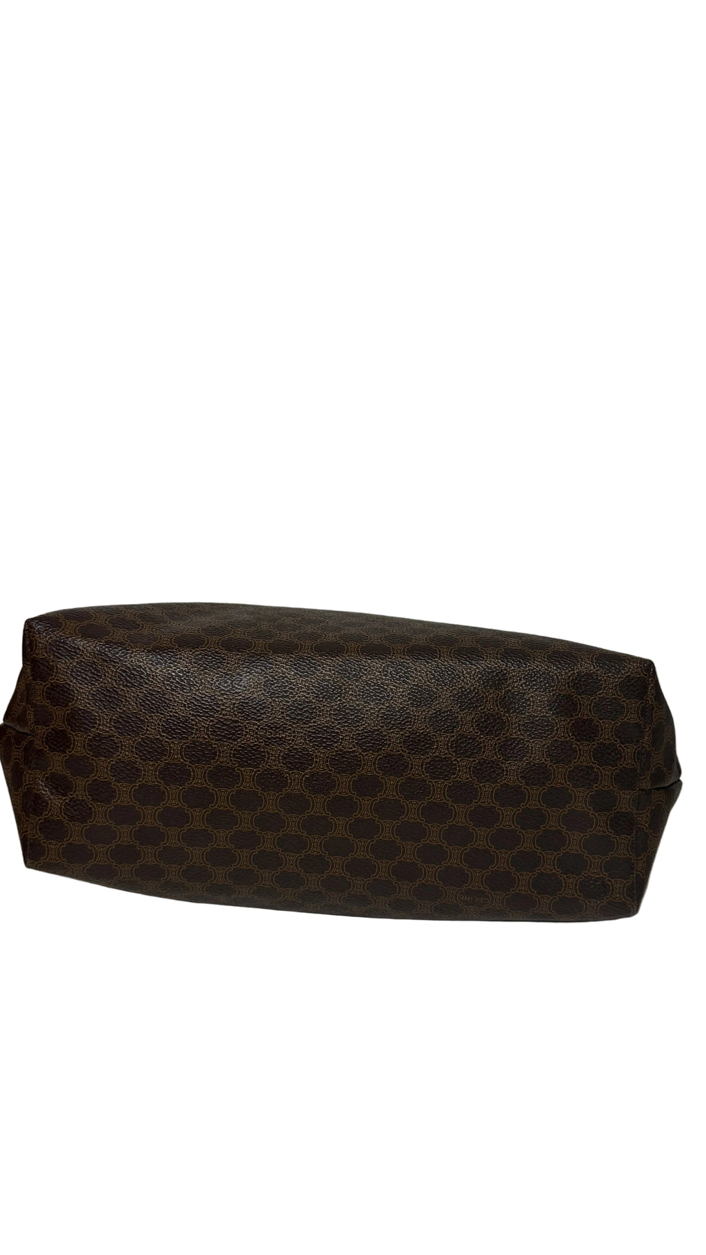 Celine Macadam pouch in beige and brown leather