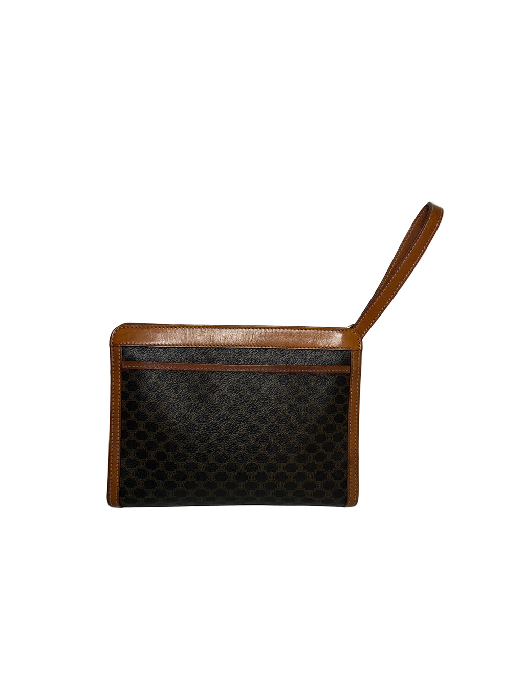Celine leather pouch with wrist strap