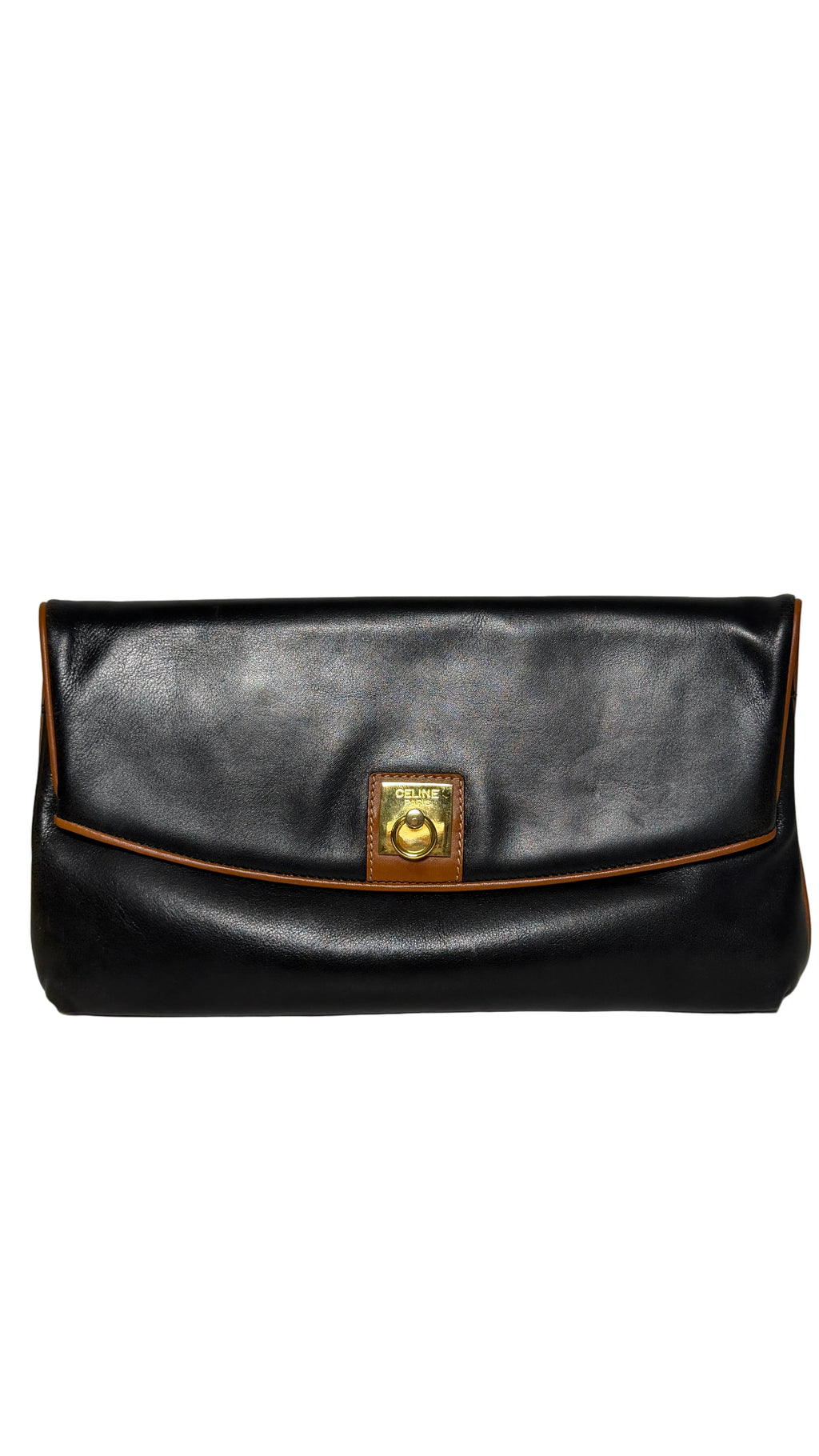 Celine Soft Clutch minaudière bag in leather