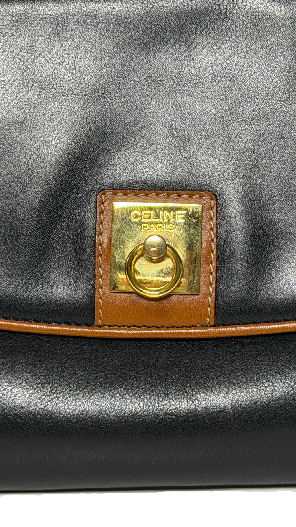 Celine Soft Clutch minaudière bag in leather
