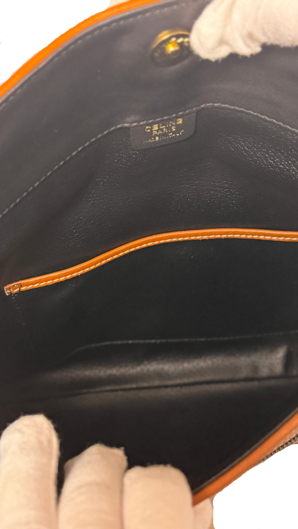 Celine Soft Clutch minaudière bag in leather