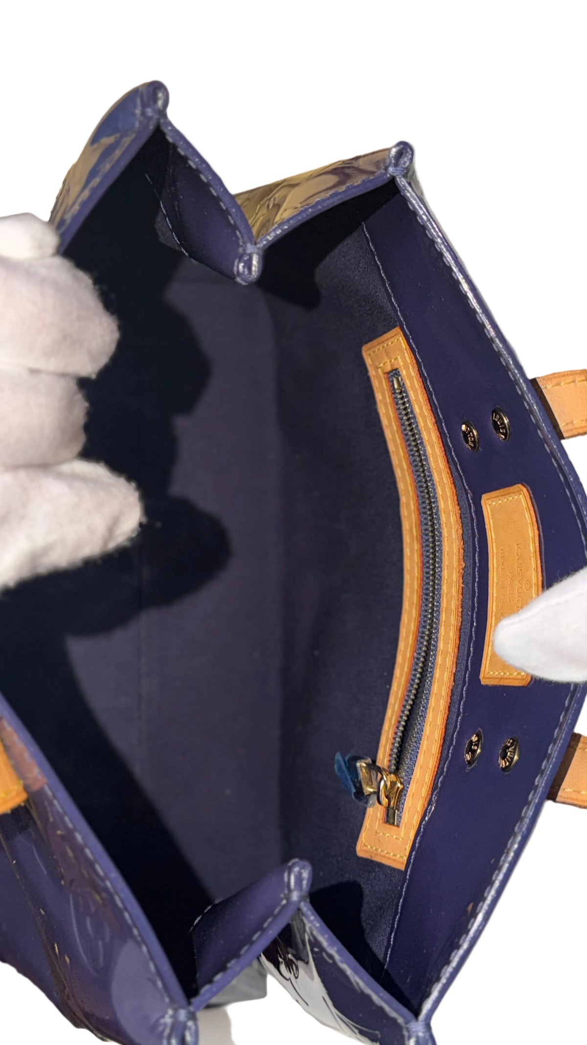 Louis Vuitton Vernis Lead PM Bag blue M91335