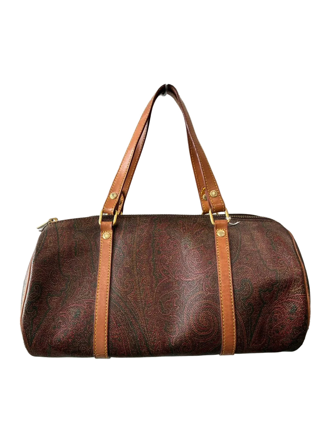 Sac cabas Etro en cuir rouge et brun