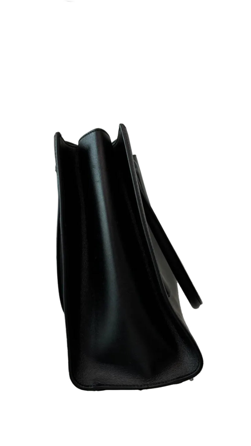 Black leather Ferragamo handbag