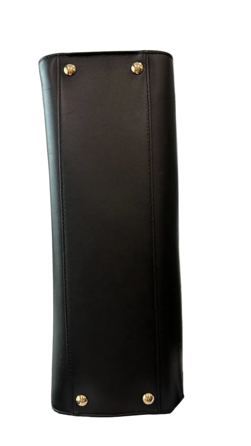 Black leather Ferragamo handbag