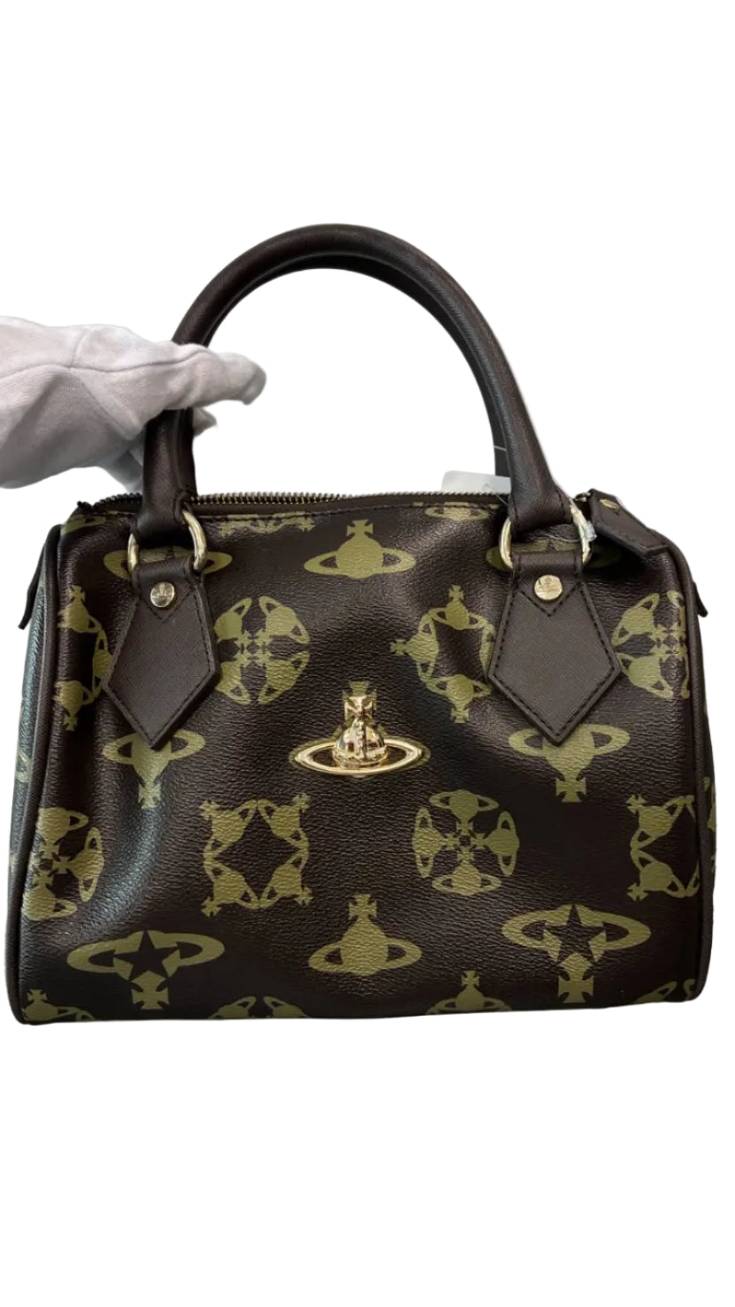 Sac Vivienne Westwood Mini Boston brun
