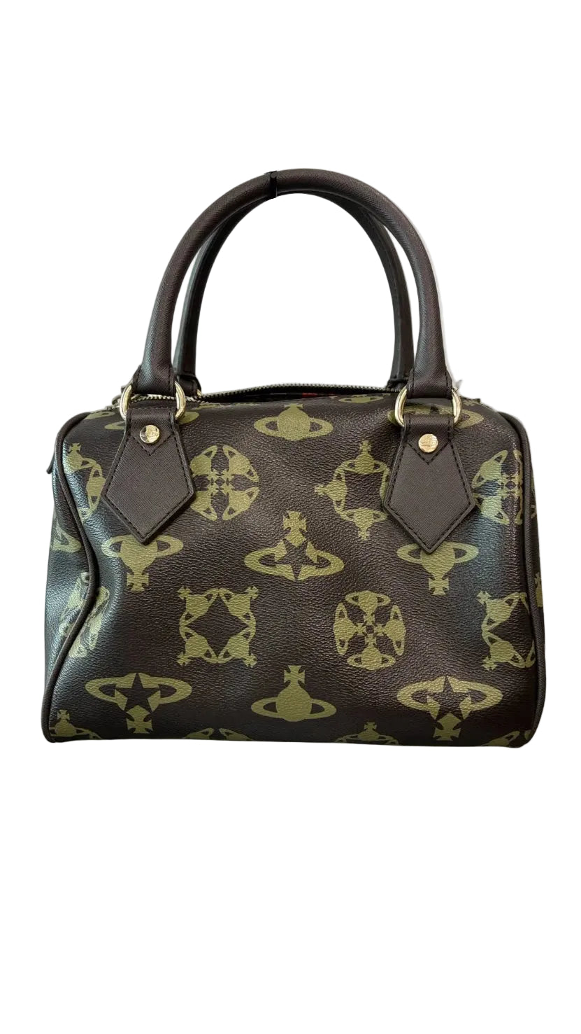 Sac Vivienne Westwood Mini Boston brun