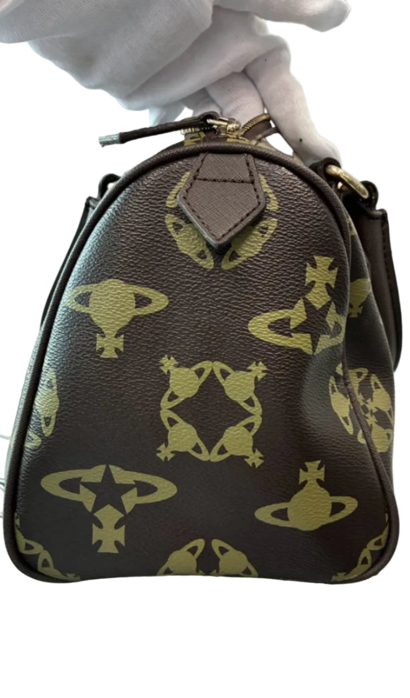 Sac Vivienne Westwood Mini Boston brun