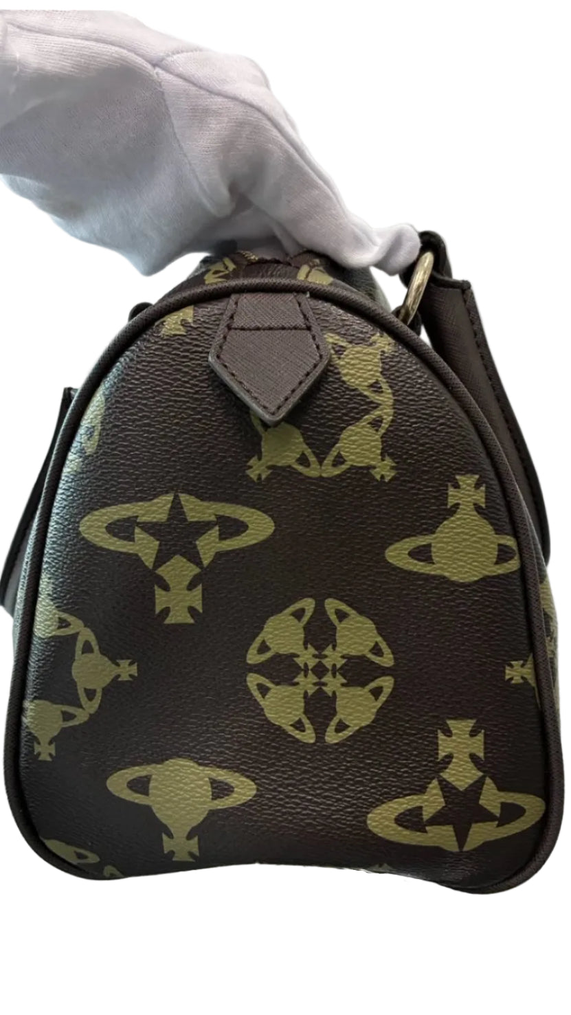 Sac Vivienne Westwood Mini Boston brun