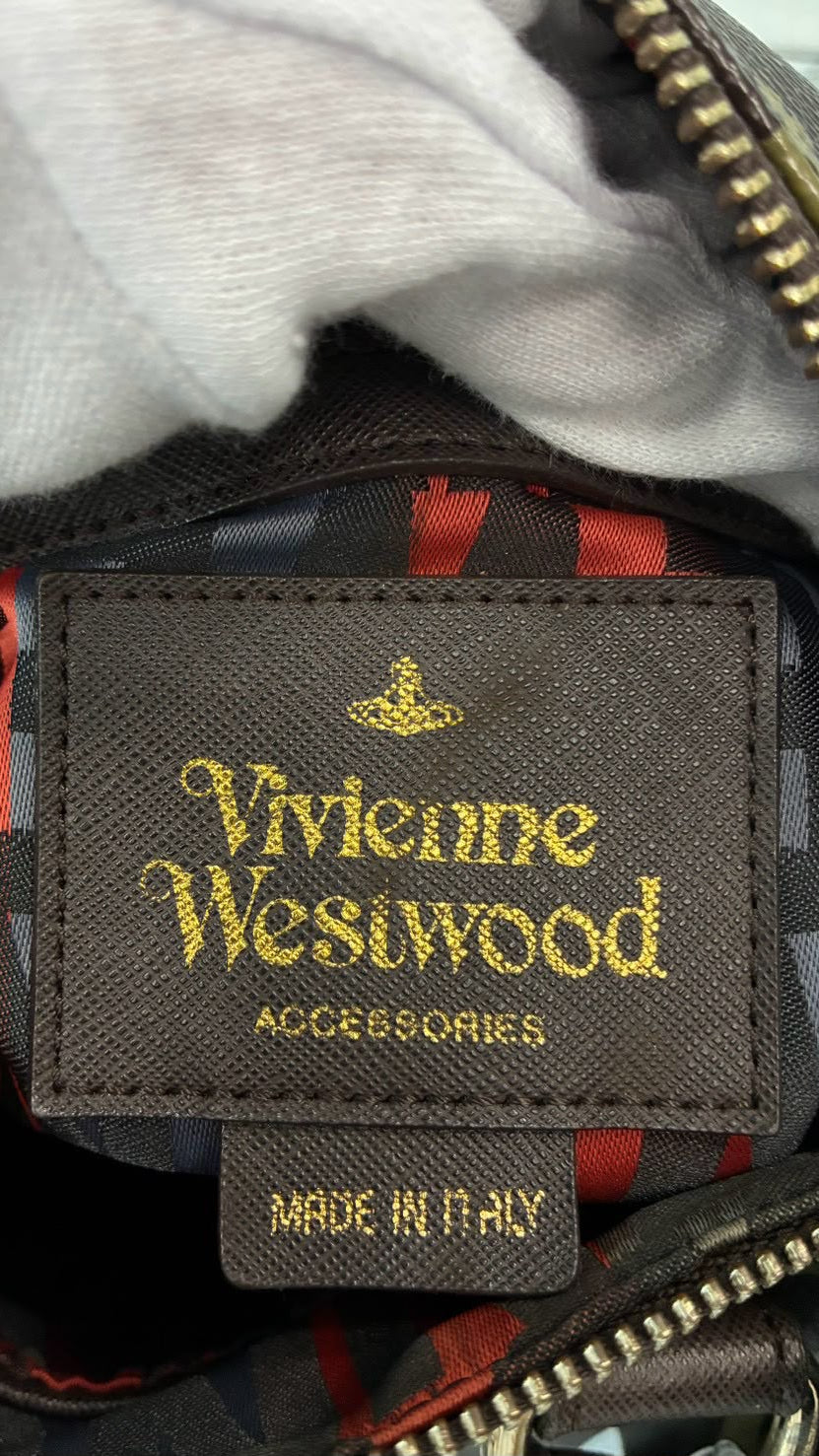 Sac Vivienne Westwood Mini Boston brun